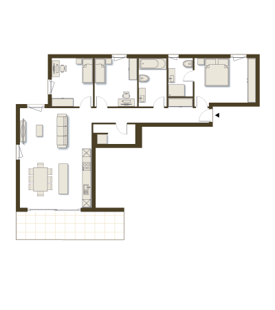 Appartement 1 - niv Rez
